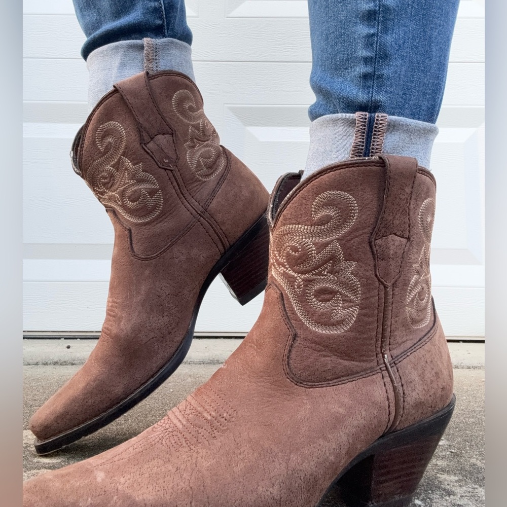 Durango Crush 7” Ankle Boots Western Brown